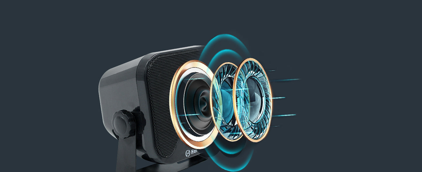Herdio 4'' 4PCS Bluetooth Golf Cart Speakers 240W Waterproof Marine Speakers For Outdoor Boat ATV UTV Jeep Courtyard Powersports