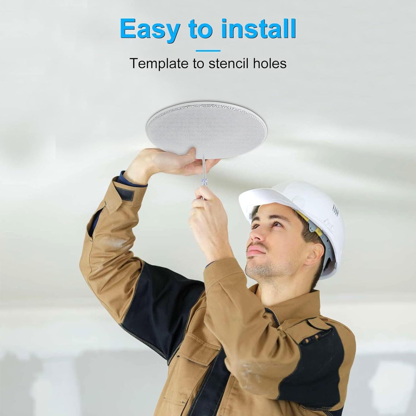 Herdio 4PCS 4'' 320W 2 Way Flush Mount Passive Ceiling Speakers Home Recessed Speaker System Perfect For Bathroom Living Room
