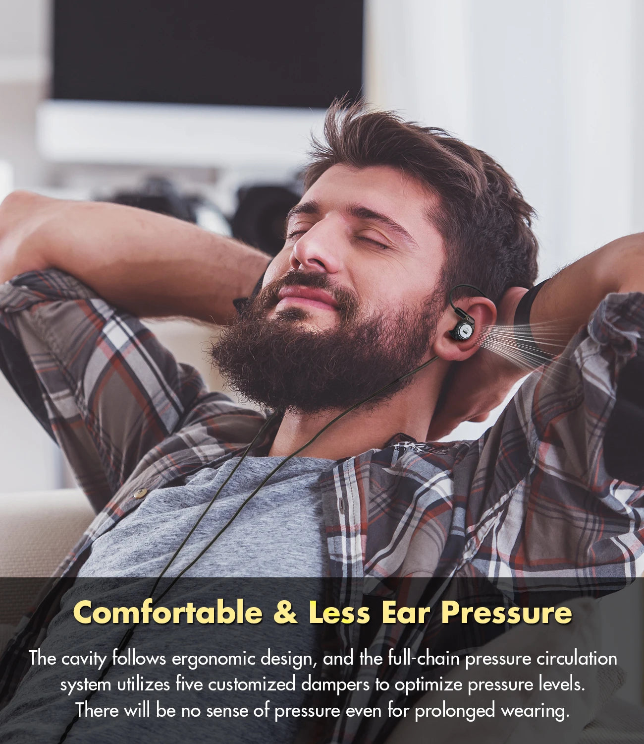 ROSESELSA Star City 5 Pro Wired Earbuds 1DD+2BA Hybrid IEM Earphones HiFi in-Ear Earphones Detachable Cable for Audiophile