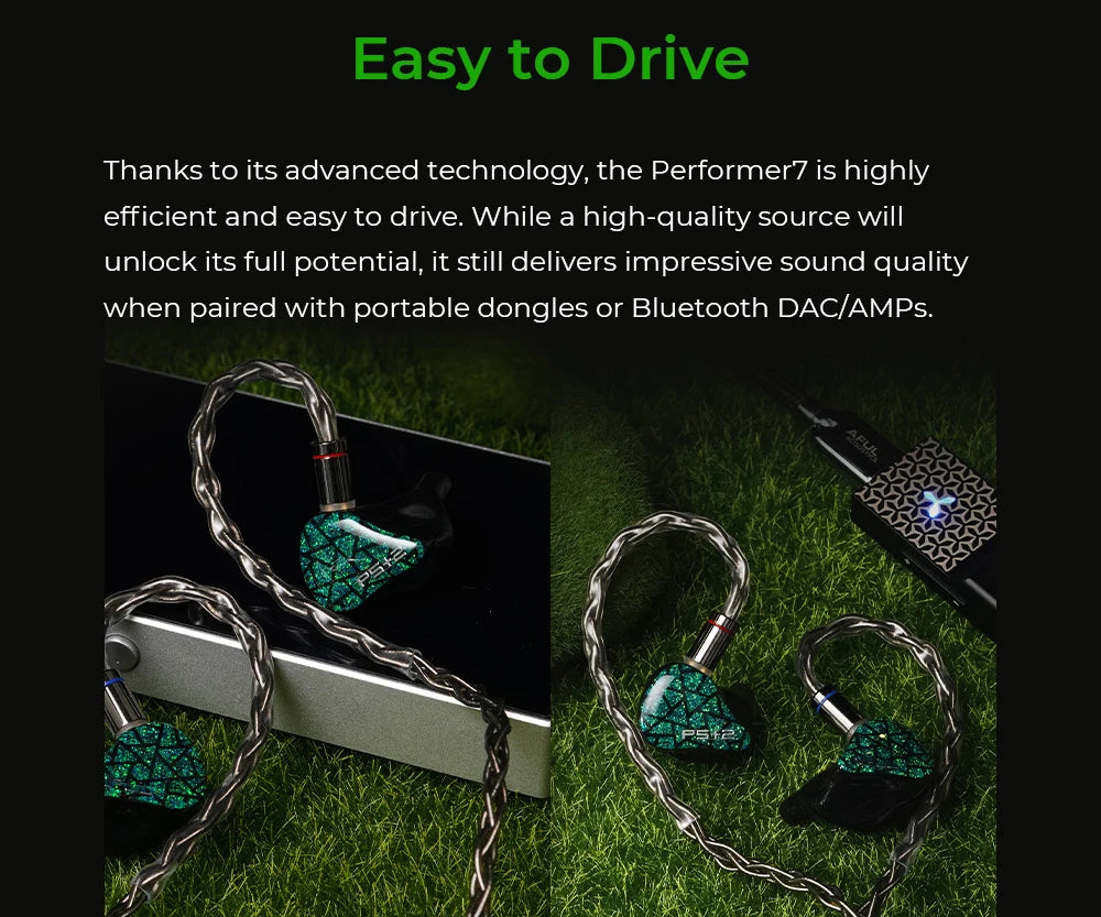 AFUL Performer 5+2 / Performer 7 2DD+4BA+1Micro Planar In Ear Monitor Earphones HiFi Wired Hybrid Headphone Music IEMs| HiFiGo