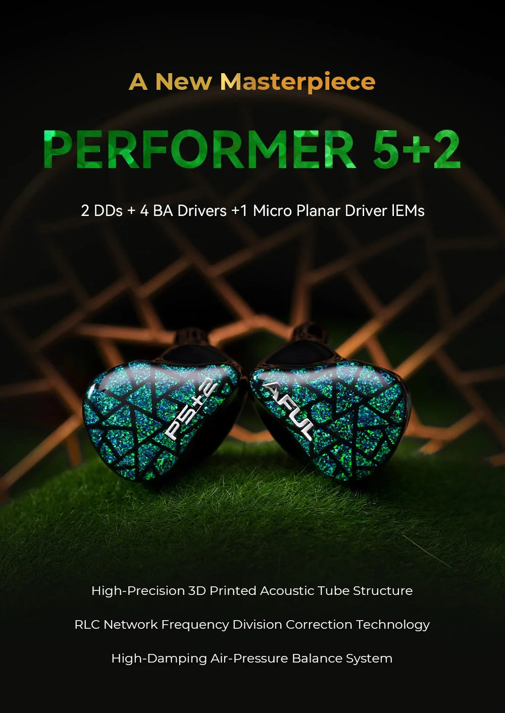 AFUL Performer 5+2 / Performer 7 2DD+4BA+1Micro Planar In Ear Monitor Earphones HiFi Wired Hybrid Headphone Music IEMs| HiFiGo