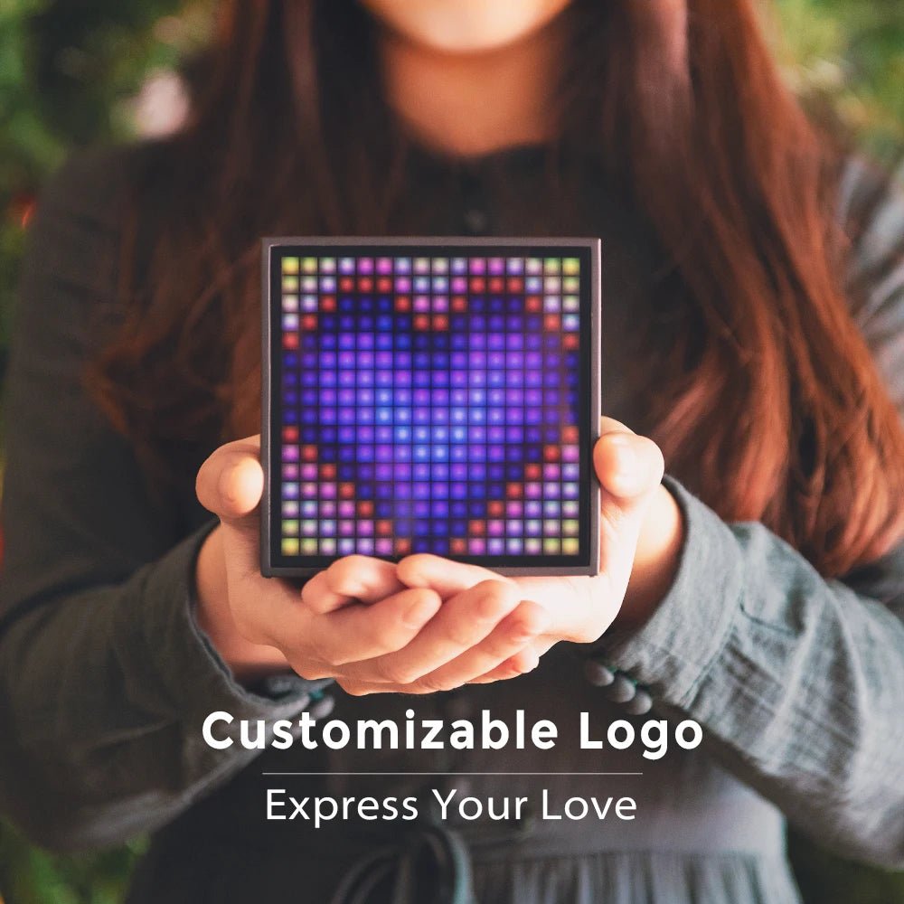 Divoom Timebox Evo Bluetooth Portable Speaker with Clock Alarm Programmable LED Display for Pixel Art Creation Unique Gift