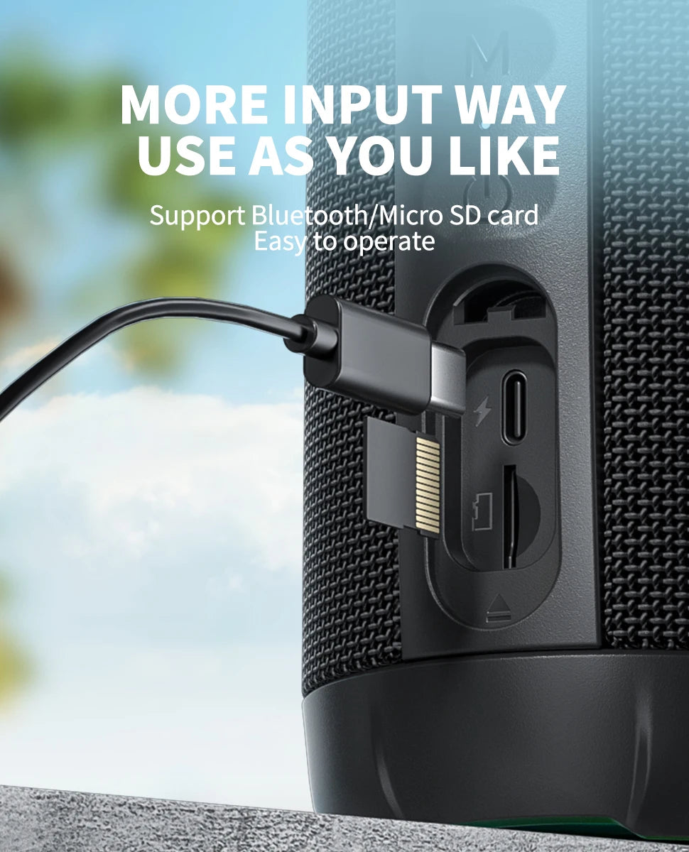 mifa WildRod Portable Bluetooth Speaker Wireless Outdoor camping Speaker, Bluetooth 5.3 Streaming,IP67 Waterproof and Dustproof