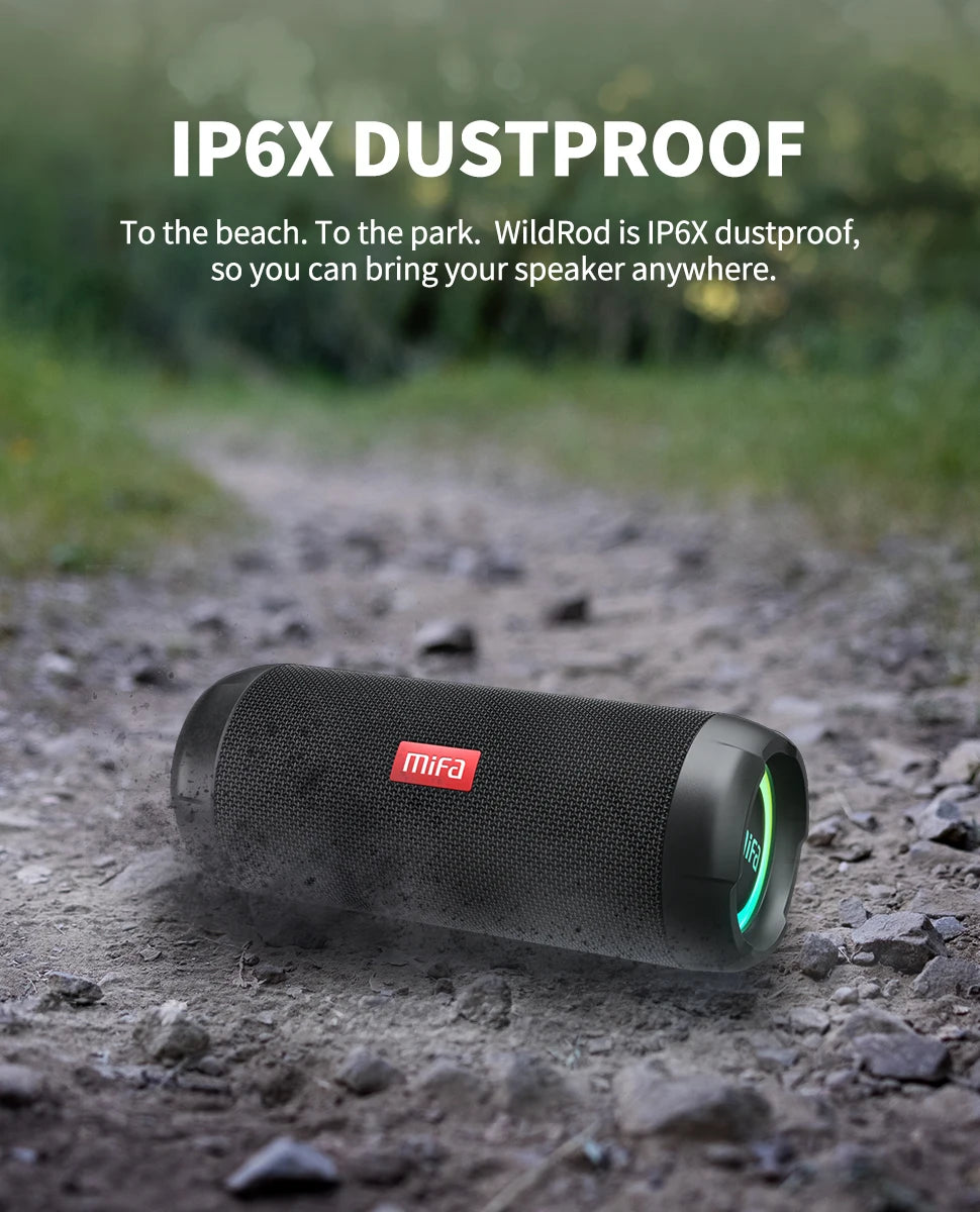 mifa WildRod Portable Bluetooth Speaker Wireless Outdoor camping Speaker, Bluetooth 5.3 Streaming,IP67 Waterproof and Dustproof