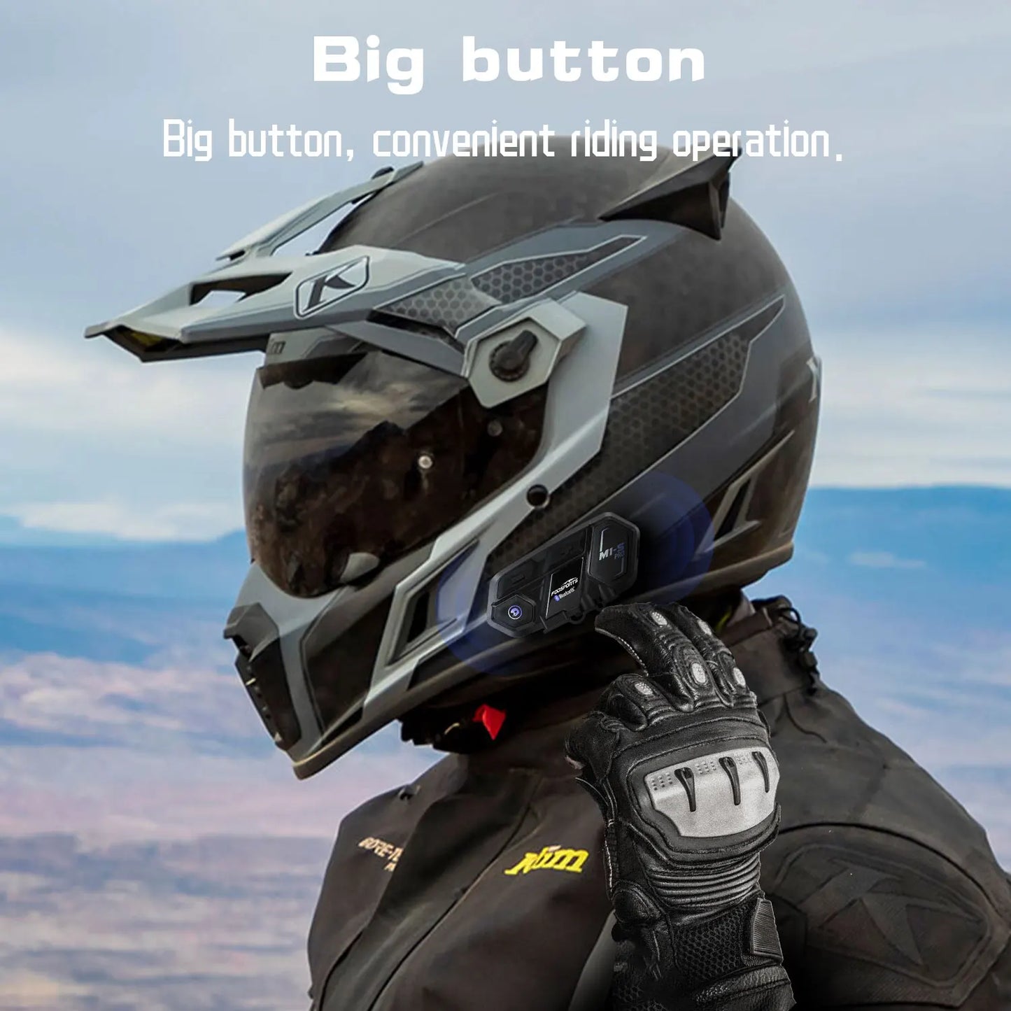 3Pcs Fodsports M1-S Pro Motorcycle Helmet Bluetooth Intercom Headset 8 Riders 2000M Waterproof BT Intercomunicador Moto