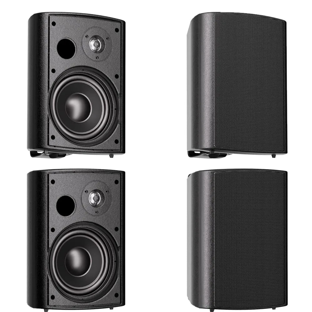 Herdio 4PCS 800W 6.5'' Outdoor Speakers Wired Waterproof Passive Wall Mount Speakers With Powerful Bass For Home Patio Poolside