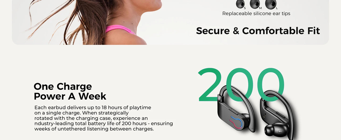 Q63 Wireless Headphone,Bluetooth Earphones,Waterproof Earpieces Sport Earbuds,for Huawei iPhone Android Xiaomi TWS Music Headset