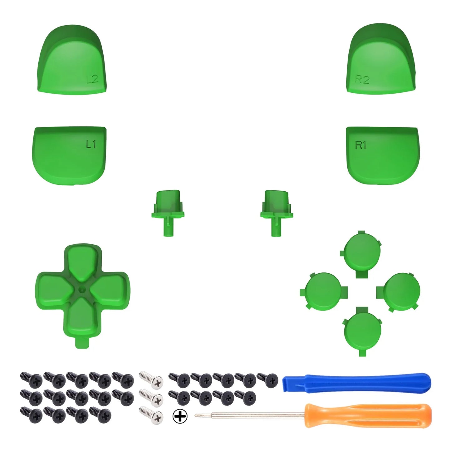 eXtremeRate D-pad R1 L1 R2 L2 Triggers Share Options Face Buttons, Full Set Buttons Compatible with ps5 Controller BDM-010 & 020