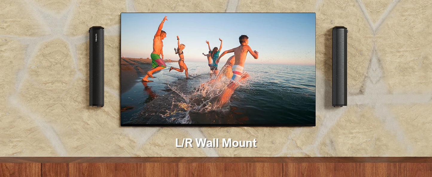 ULTIMEA 100W 2.2ch TV Sound Bar, 2-in-1 Detachable Bluetooth Soundbar for TV, Bass Adjustable, 3 EQ Modes, Apollo S40 Series