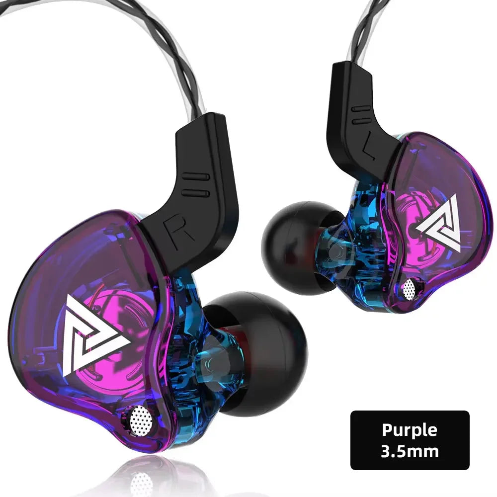 QKZ AK6 In Ear Earphone 6 Dynamic Driver Unit Headphone With Mic Stereo Sports HiFi Subwoofer Headset Monitor Earbuds For iPhone
