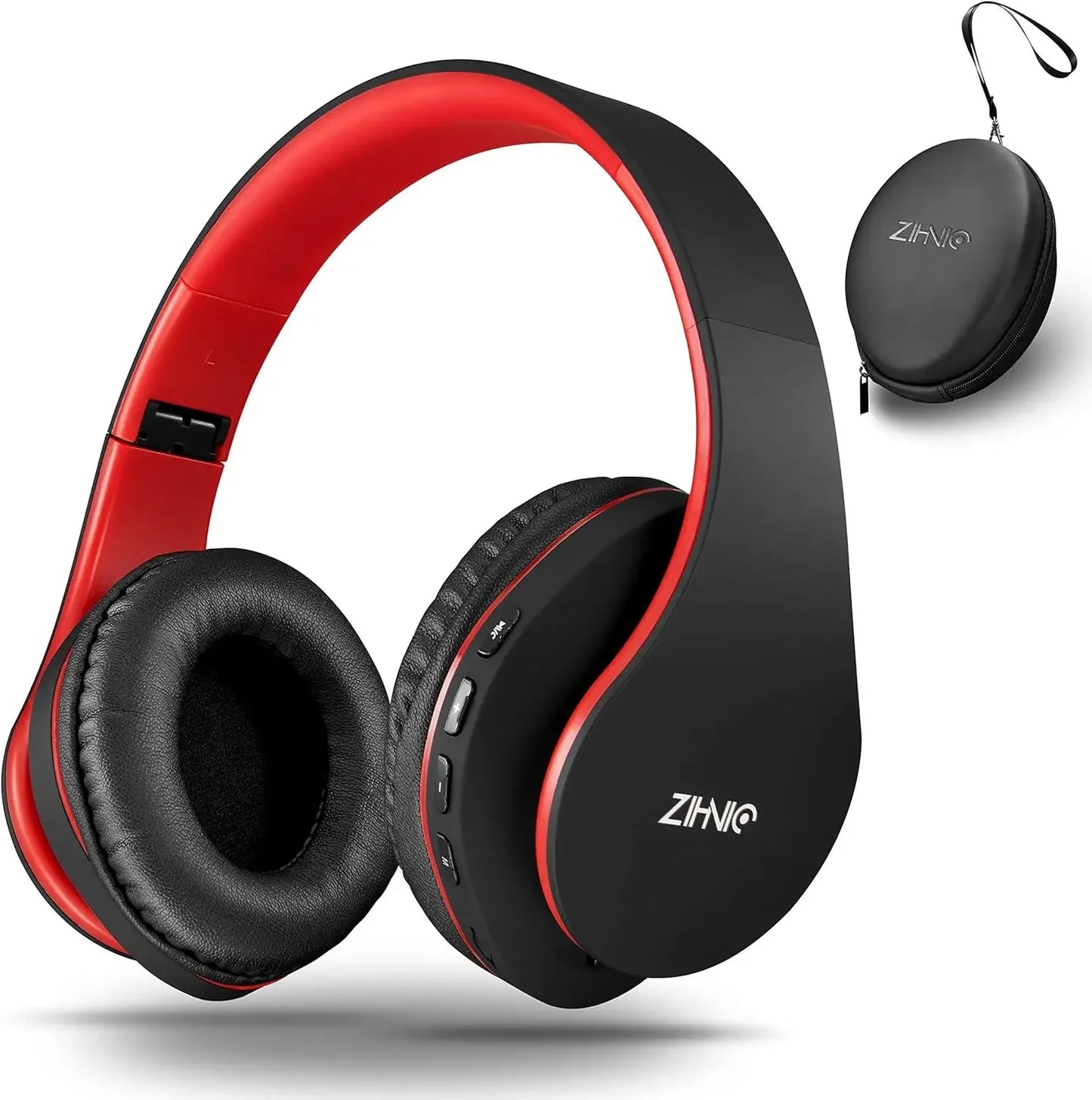 ZIHNIC Bluetooth Headphones Over-Ear, Foldable Wireless and Wired Stereo Headset Micro SD/TF, FM for Cell Phone,PC
