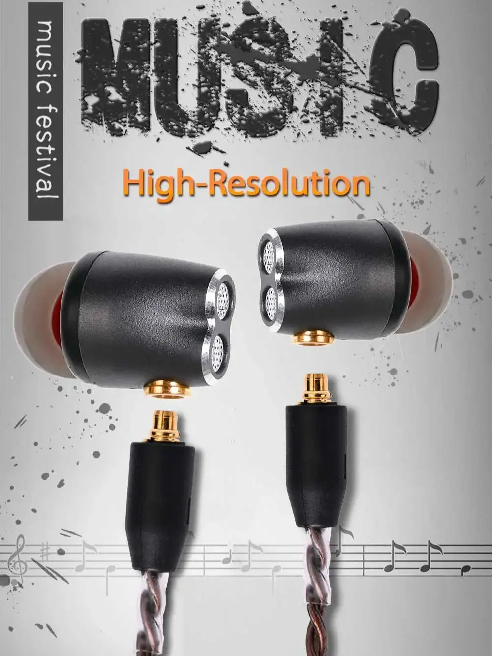 UNCJC Digital Wired Earphone MMCX to usbc DAC Headphone Suitable for iPhone with usb c plug Detachable Cable Hires Type C Earbud