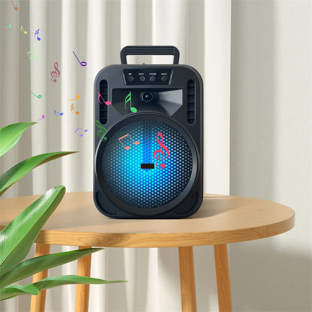 6.5" Portable Bluetooth Speaker Subwoofer Heavy Bass Sound System Party Led Light DJ karaoke Outdoor RechargeableSpeaker