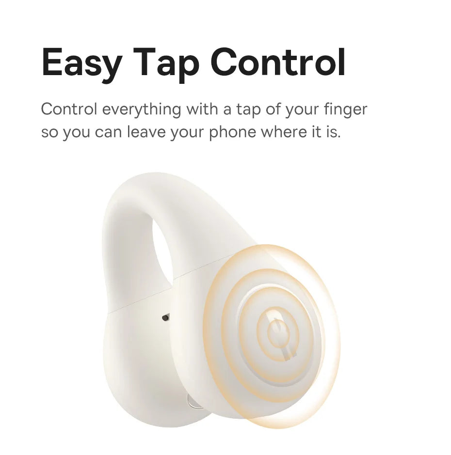 Baseus Bass 15 Clip Open Ear Earphones Wireless Bluetooth 5.4 Ear Clip Earphones Ear Sports TWS Earbuds 2-Mic ENC Headphones