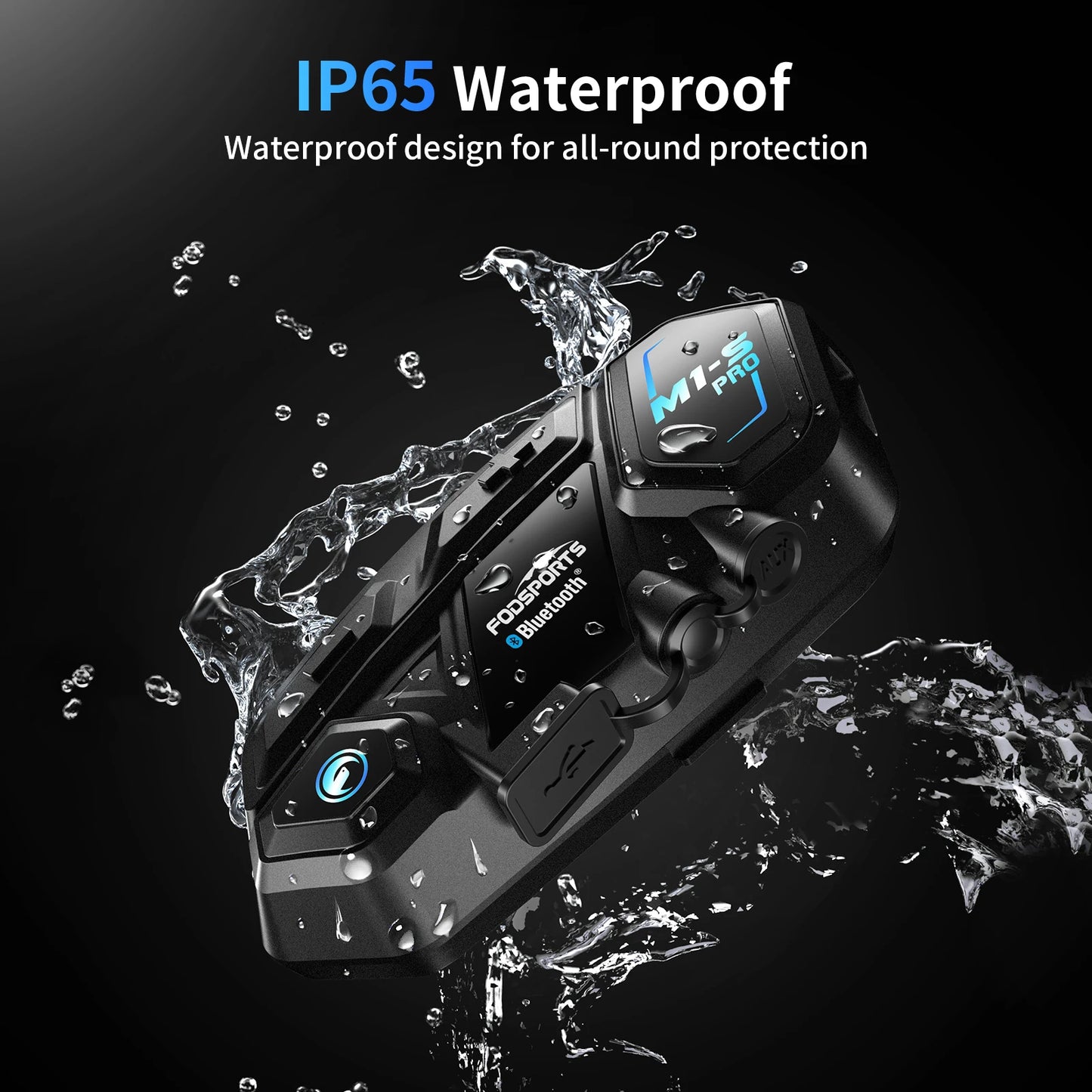 3Pcs Fodsports M1-S Pro Motorcycle Helmet Bluetooth Intercom Headset 8 Riders 2000M Waterproof BT Intercomunicador Moto