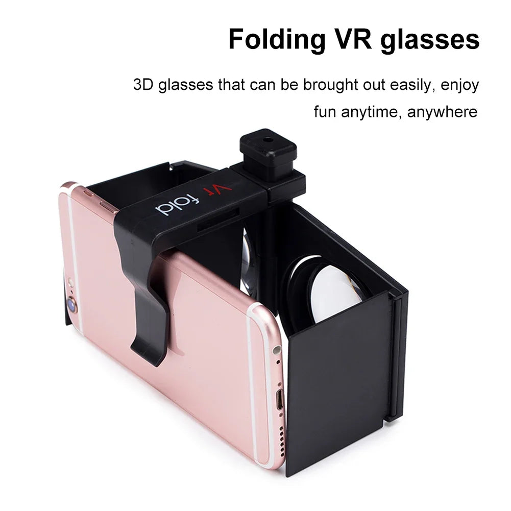 Plastic Virtual Reality VR Glasses Movies Games Nearsighted VR Glasses Kits Foldable Virtual Reality VR Glasses for Mobile Phone