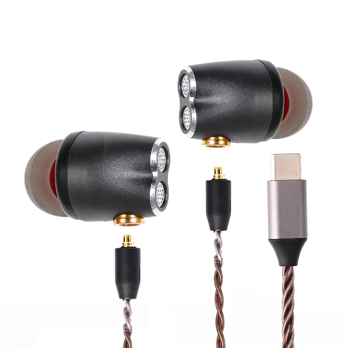 UNCJC Digital Wired Earphone MMCX to usbc DAC Headphone Suitable for iPhone with usb c plug Detachable Cable Hires Type C Earbud