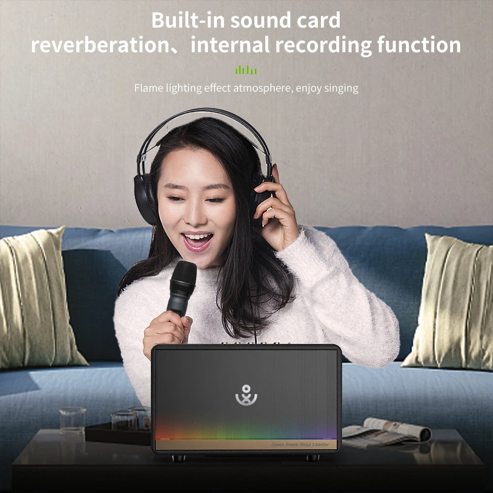 XDOBO Mirage 130W High Power Portable Wireless Bluetooth-Compatiable Speaker Home Karaoke Sound Box 10400mAh Power Bank Function