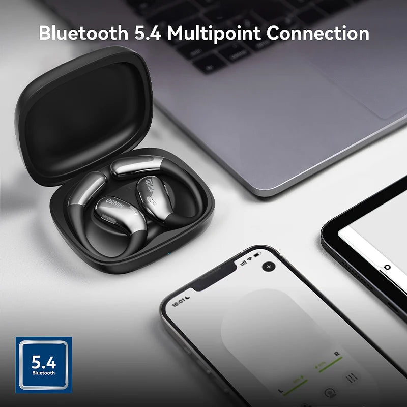 MINISO X28 Bluetooth Headset 5.4 Sports Headset Button Control Noise Cancelling Foldable Ear Hanging Headphones 48 Hours Of Lon