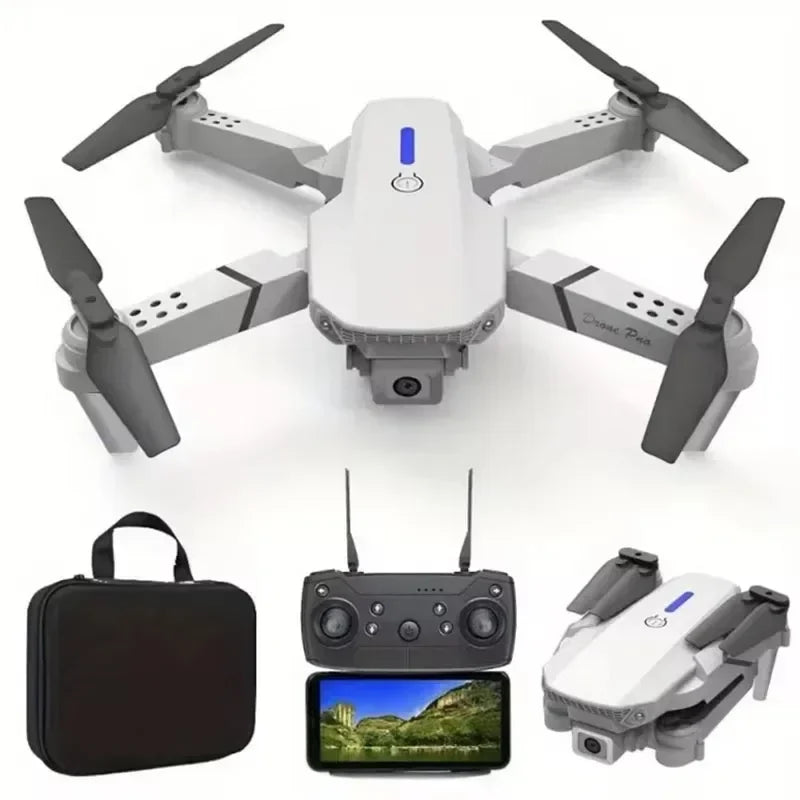 E88Pro 4K FPV Drone 1080P HD Camera Portable Foldable Design Stable Height Hold Best Christmas Gift Professional RC Aircraft