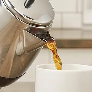 Farberware Electric Coffee Percolator, FCP240, Stainless Steel Basket, Automatic Keep Warm, No-Drip Spout, 4 Cup