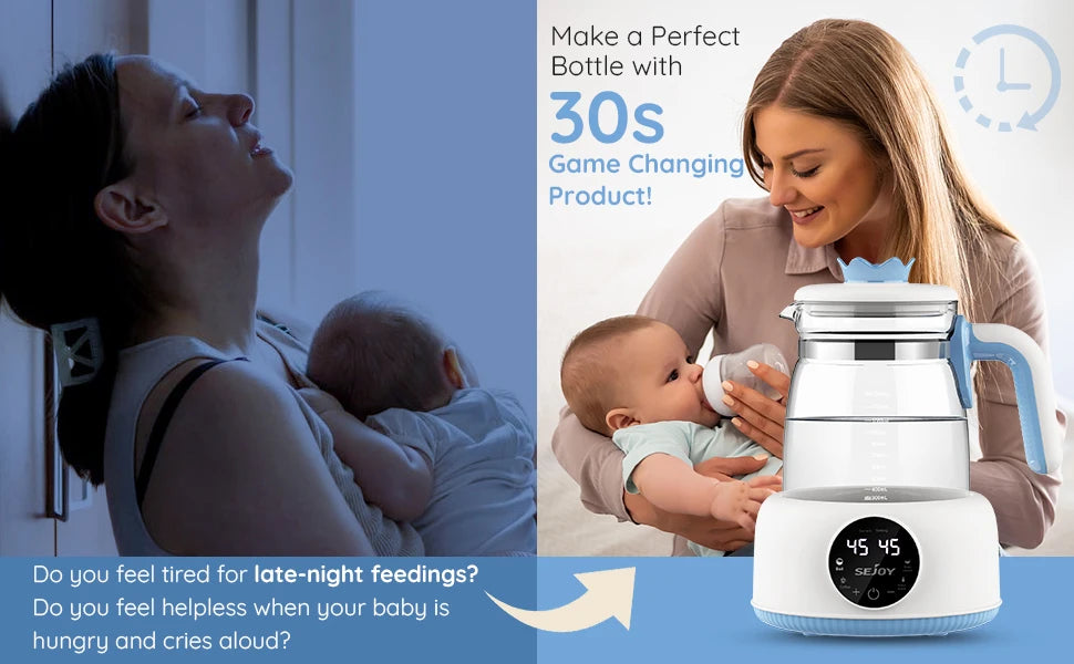 Bottle Warmer comfyer, Baby Bottle Warmer with LCD Display and Timer,110v 600W Electric Baby Formula Kettle for Boil,Coffee,Tea