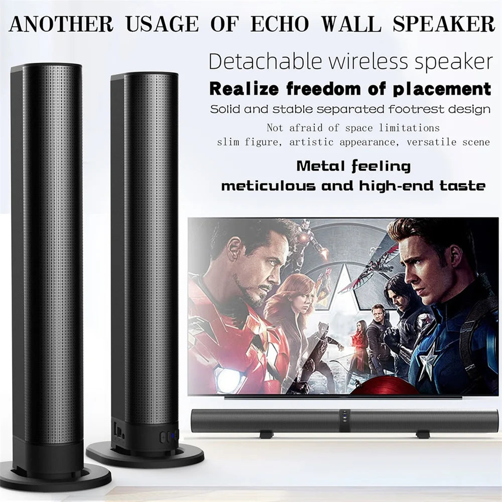 Sound Bar TV Sound System Wireless Bluetooth 4 Speaker Subwoofer Home Theater High Quality Portable Rechargeable 2 in 1 Speaker