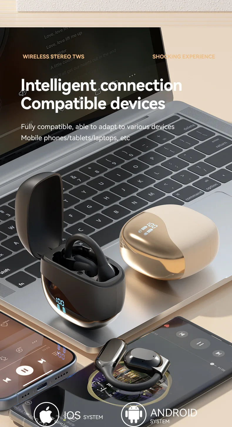 Wireless Bluetooth Headphones OWS Open Headset Air Conduction Ear Hook Earphones Handsfree Noise Canceling Audifonos Sports
