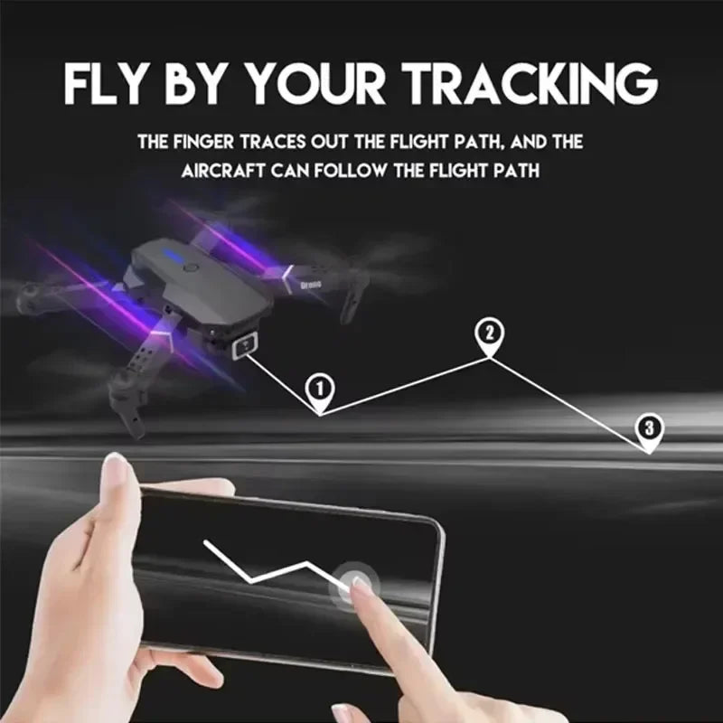 E88Pro 4K FPV Drone 1080P HD Camera Portable Foldable Design Stable Height Hold Best Christmas Gift Professional RC Aircraft