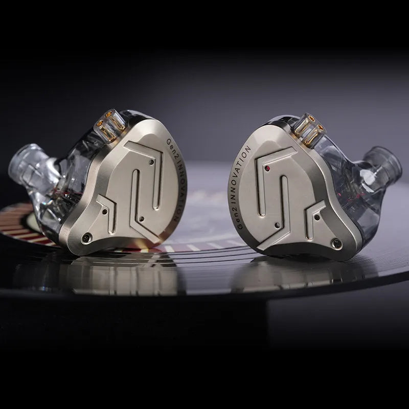 KZ-ZSN Pro 2 In Ear Metal Earphones, HiFi Bass Headphone, Monitor Earbuds, Esporte Headset Cancelamento de Ruído, 1BA + 1DD Tecn