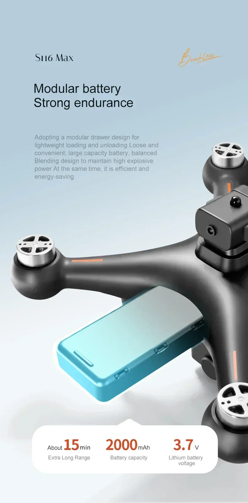 2025 New S116 MAX 8K Drone 3 Batteries+WIFI FPVDual Camera Ptical Flow 360° Obstacle Avoidance Brushless Motor RC Quadcopter