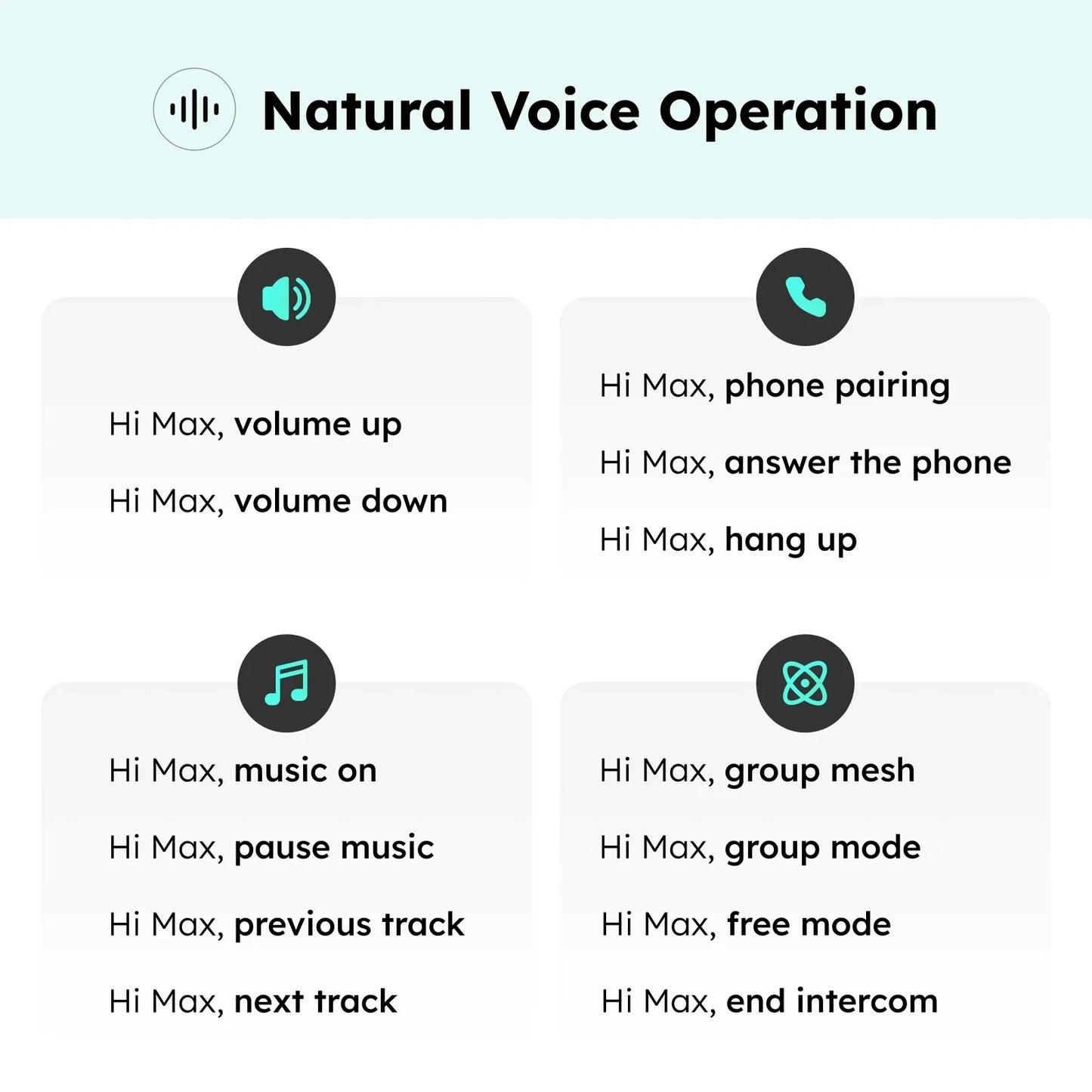 ASMAX F1 Mesh Motorcycle Intercom AI Voice HD 45mm Speakers 1350mAh Battery Pro-Level Helmet Communication System Global version