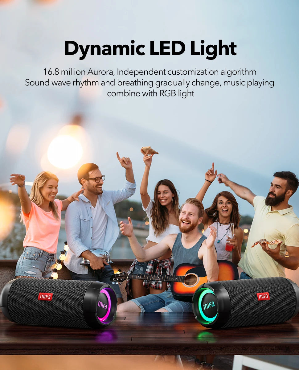 mifa WildRod Portable Bluetooth Speaker Wireless Outdoor camping Speaker, Bluetooth 5.3 Streaming,IP67 Waterproof and Dustproof