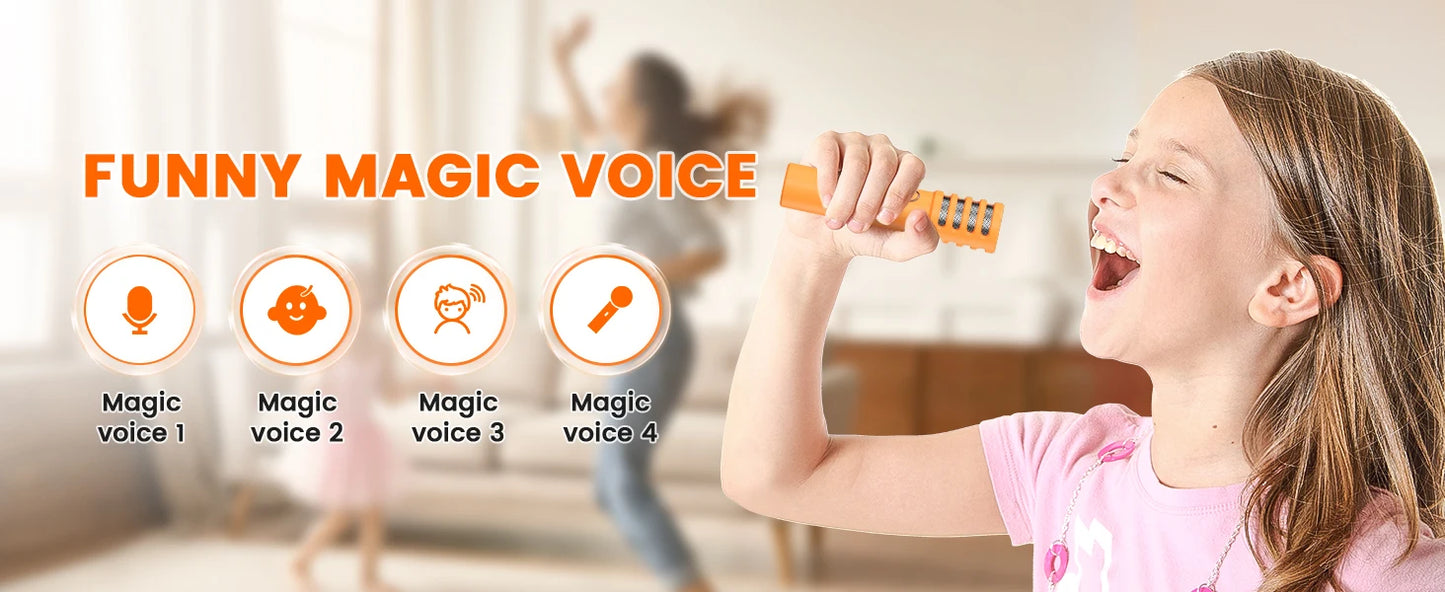 D58 Karaoke Machine for Children and Adults, Mini Portable Bluetooth Karaoke Speaker with 2 Wireless Microphones