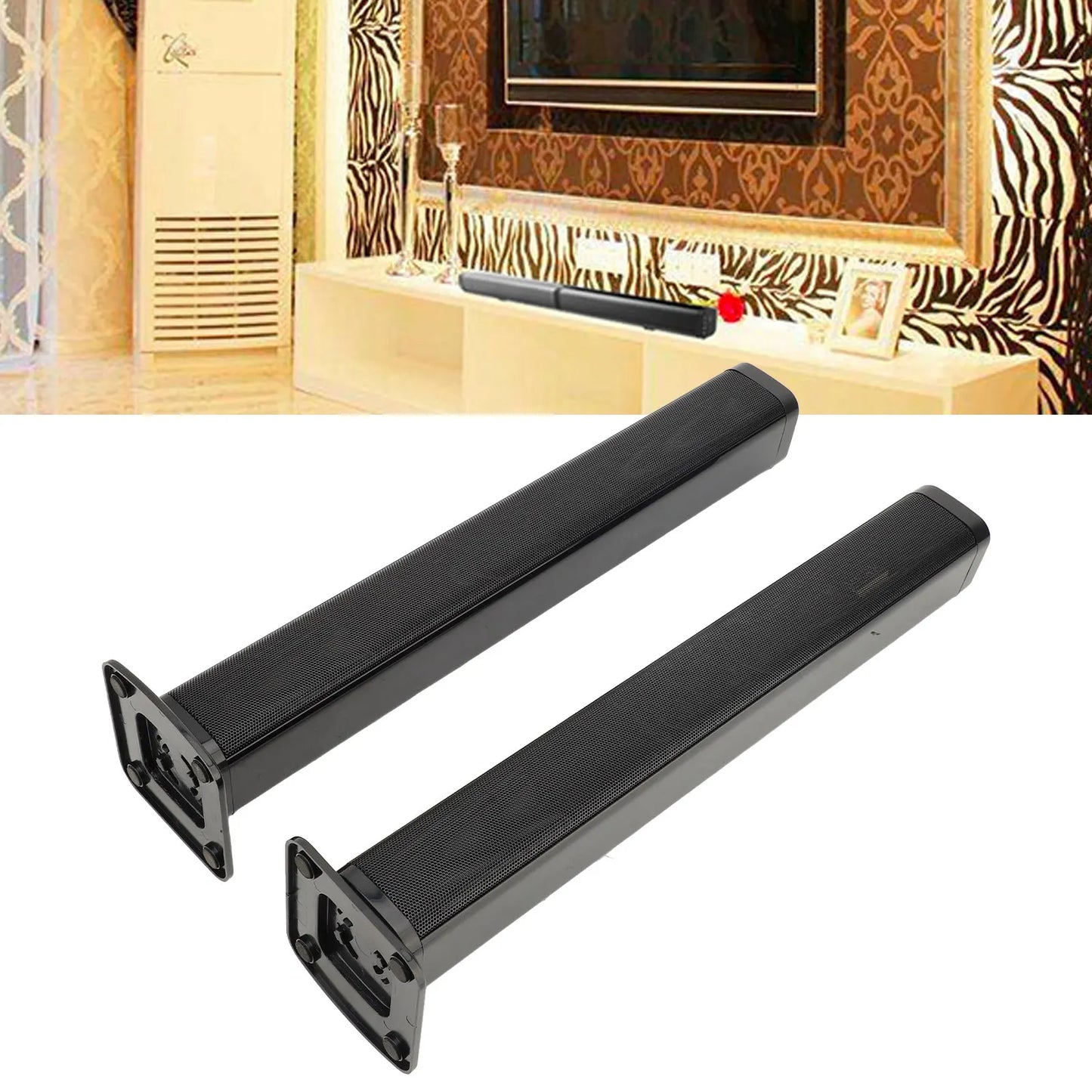 2 in 1 Separable Soundbar Bluetooth TV Speaker Wall Mounted with HD Multimedia Cable for Home Theater Home Theater Soundbar