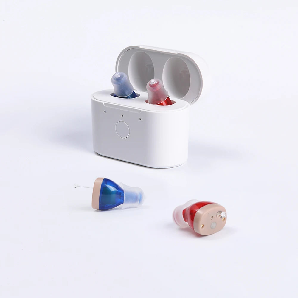 2023 Best Hearing Aids C420 Rechargeable Invisible For Deafness Elderly Adjustable Micro Wireless Hearing Aid Sound Amplifier