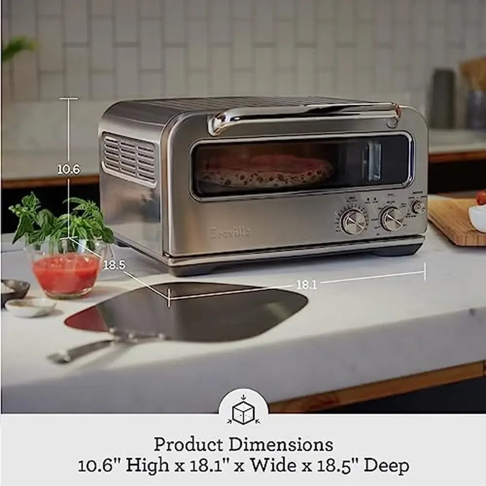 Pizzaiolo Pizza Oven 750°F Wood Fired Style 2 Minute Bake Element IQ Preset Functions Brick Oven Taste Charred Base Leopard