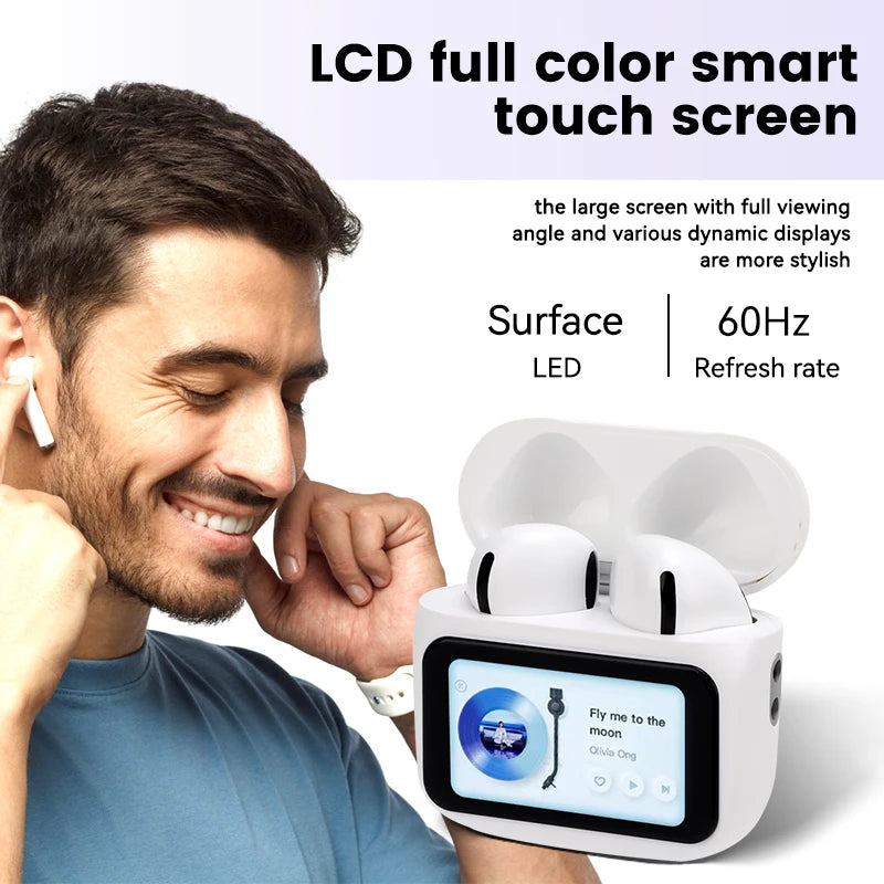 New Bluetooth Earphones TWS Touch Screen Mini Earphones Wireless Headphone Mic Noise Reduction Earbuds In Ear Headphone