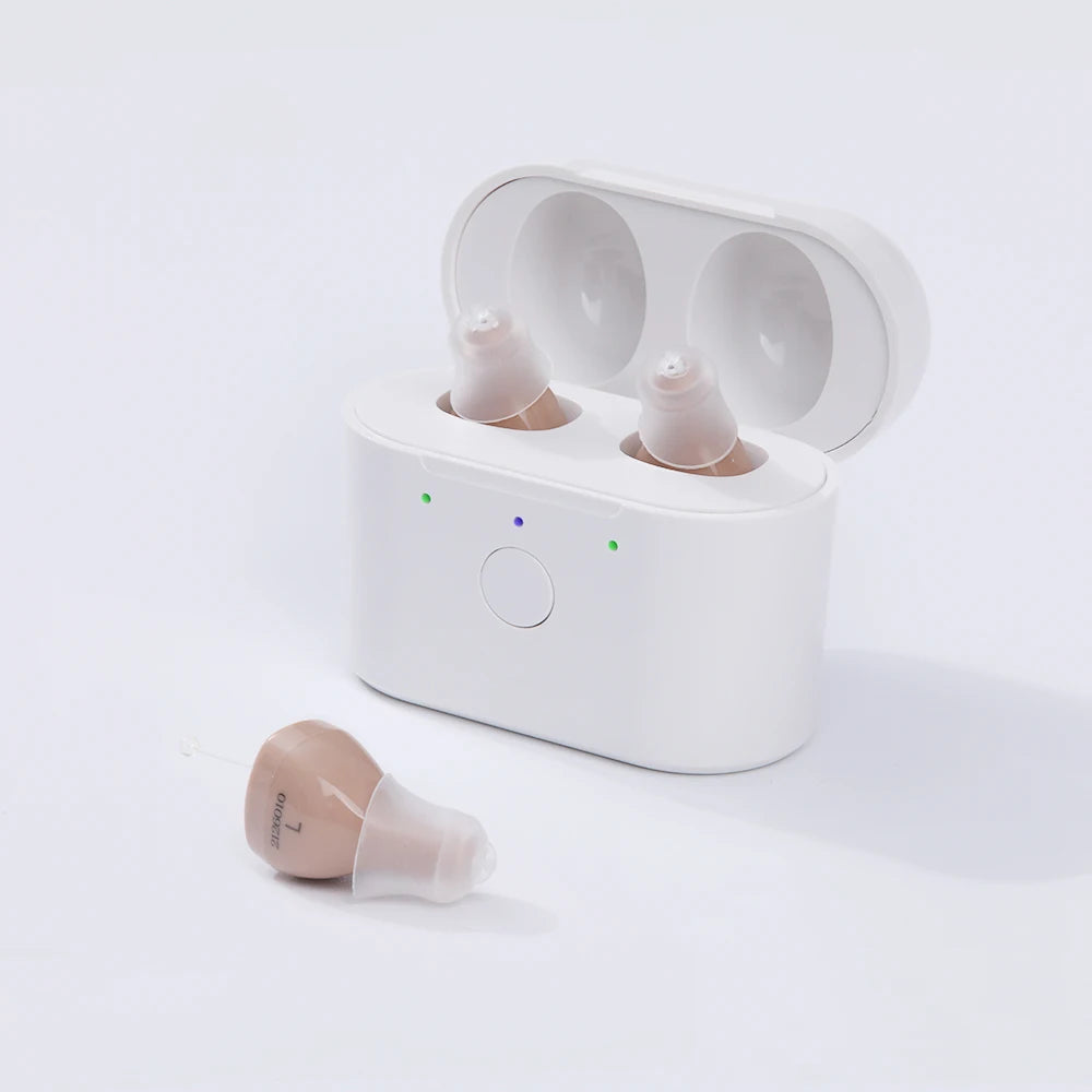 2023 Best Hearing Aids C420 Rechargeable Invisible For Deafness Elderly Adjustable Micro Wireless Hearing Aid Sound Amplifier