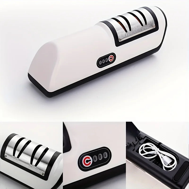 1 Piece Fully Automatic Electric Knife Sharpener-fast and Efficient Kitchen Gadget for Sharpening Knives, Perfect Gift