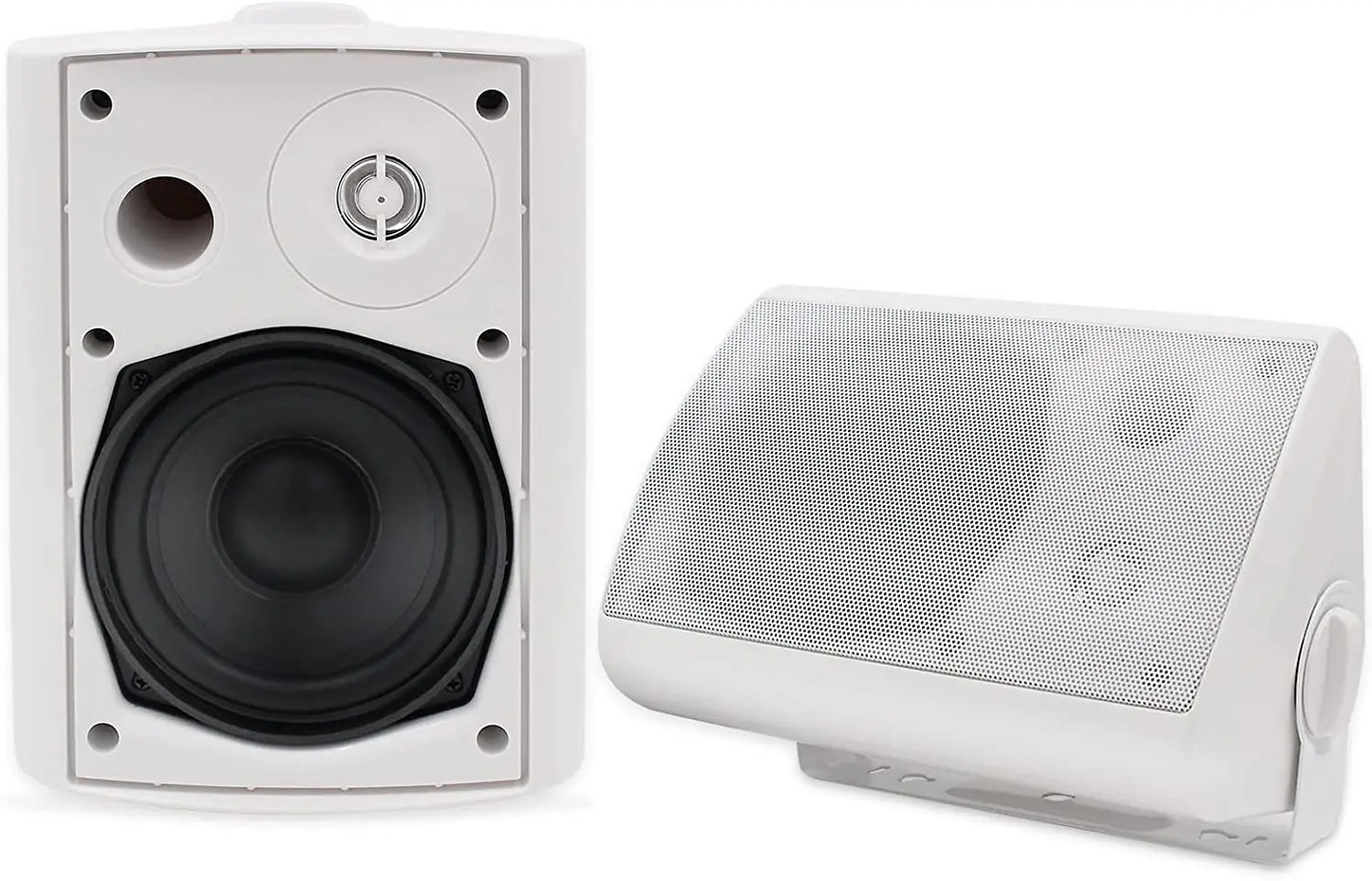 Herdio 4PCS 5.25'' 600W Passive Indoor Outdoor Speakers Wired Waterproof Wall Mount Speakers With Loud Volume Perfect For Patio