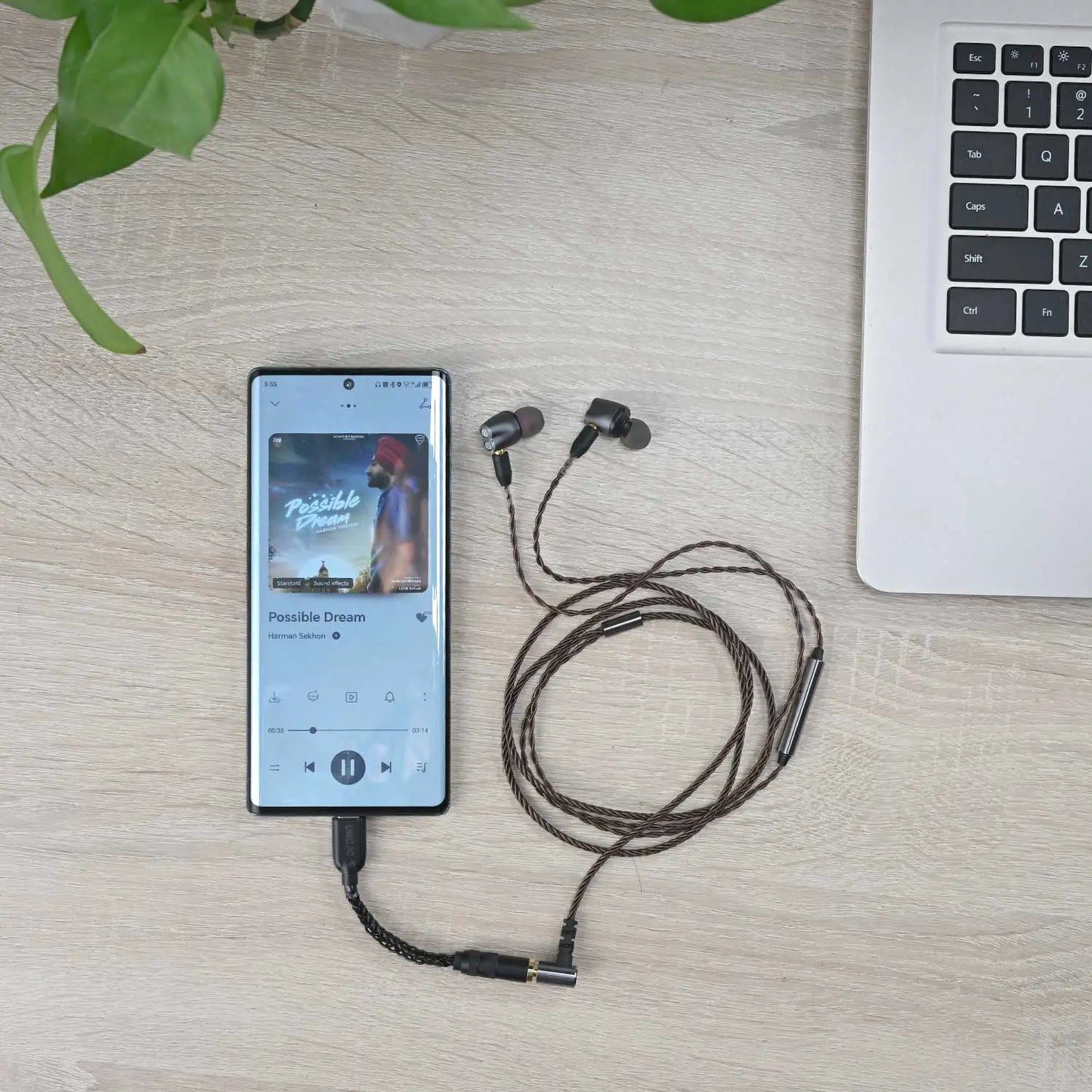 UNCJC Digital Wired Earphone MMCX to usbc DAC Headphone Suitable for iPhone with usb c plug Detachable Cable Hires Type C Earbud
