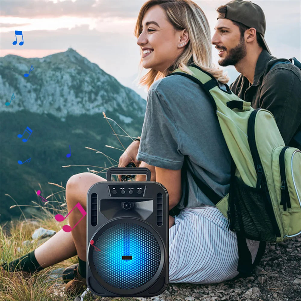 6.5" Portable Bluetooth Speaker Subwoofer Heavy Bass Sound System Party Led Light DJ karaoke Outdoor RechargeableSpeaker