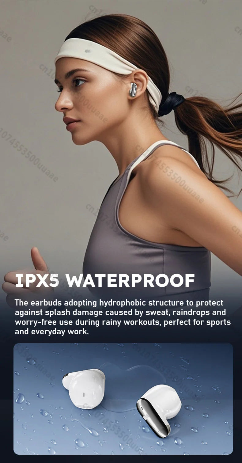 Monster GT19 Ultra Mini Ture Wireless Earbuds Invisible In-Ear Bluetooth 5.3 Earphone IPX5 Waterproof Sports Ear Buds with Mic