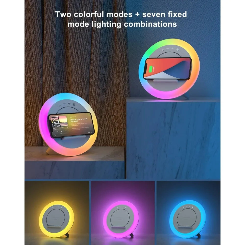Bluetooth Speaker with Night Light, Wireless Charging, Perfect Teenage Birthday Gift for Tween Girls