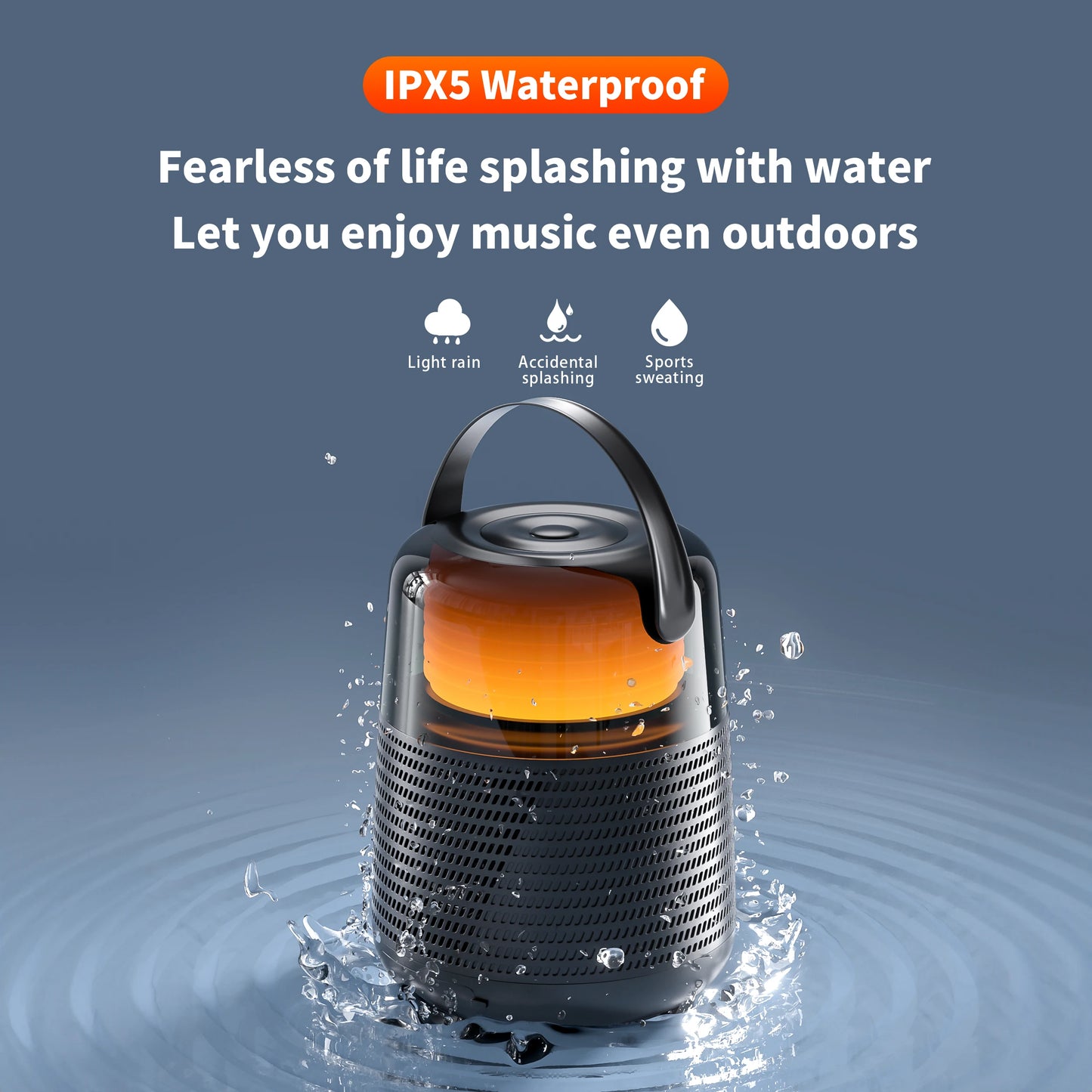 QERE HF55 Bluetooth Speaker with Hi-Res 20W Audio,Wireless HiFi Portable Speaker IPX5 Waterproof,Multiple connection modes,