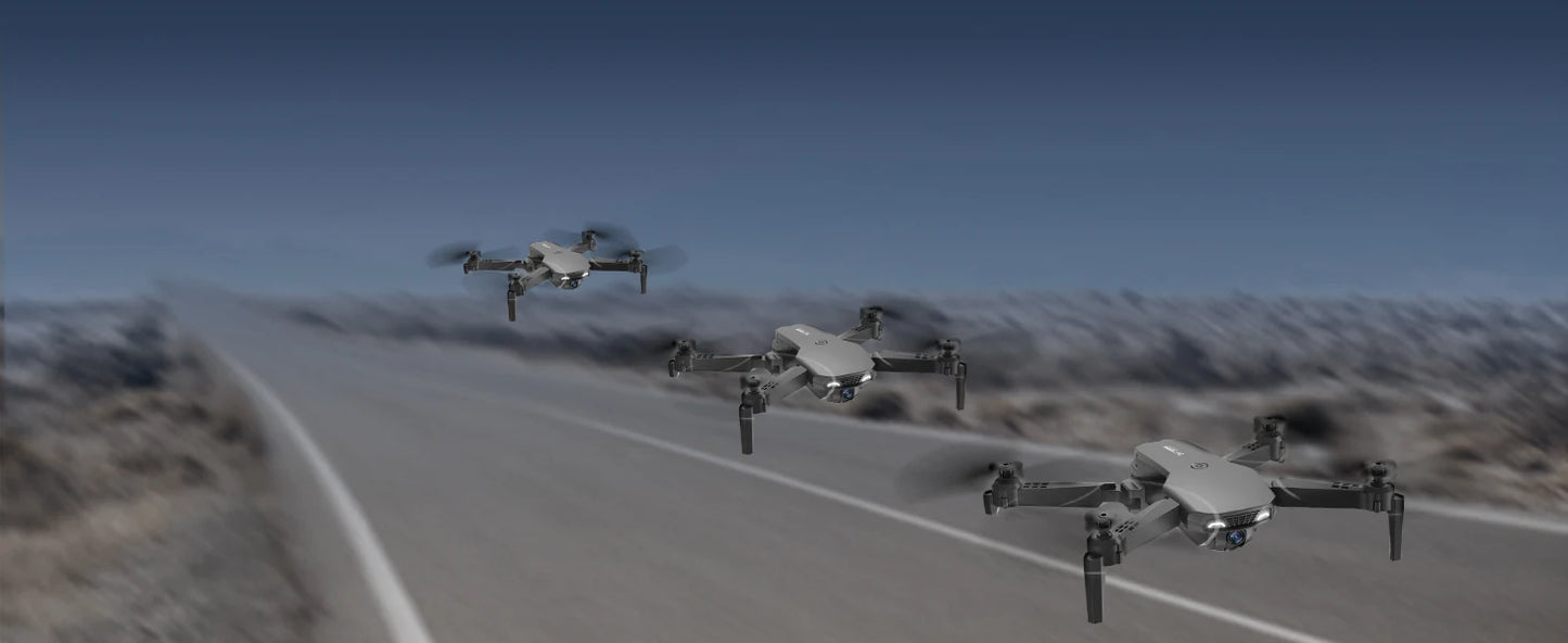 2 Batteries K10 MAX: 3 Camera Remote Control Drone with SD Three ESC Camera Optical Flow Positioning 360° Obstacle Avoidance 2.4