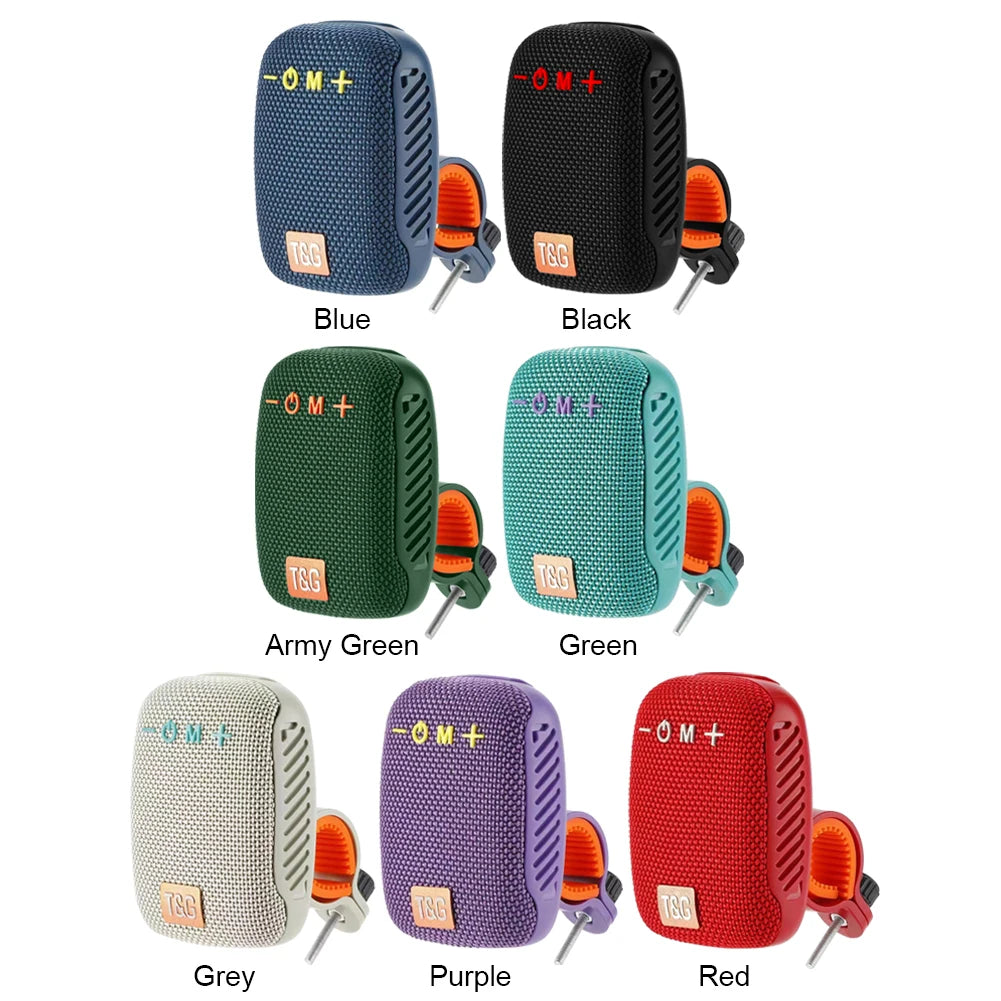 TG392 Bicycle Wireless Stereo Speaker Type-C USB Rechargeable Portable Outdoor Boombox Waterproof Bluetooth-compatible FM Radio