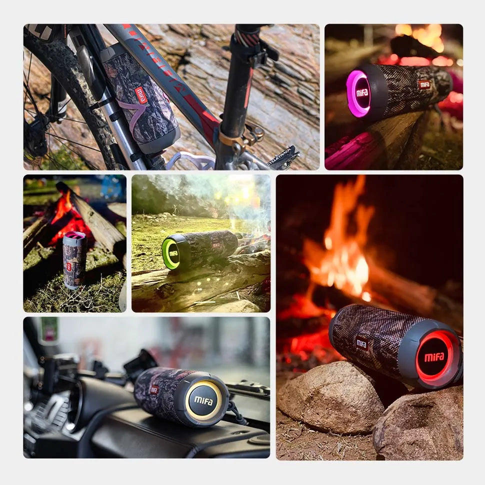 mifa WildRod Portable Bluetooth Speaker Wireless Outdoor camping Speaker, Bluetooth 5.3 Streaming,IP67 Waterproof and Dustproof