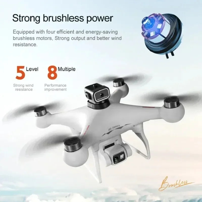 2025 New S116 MAX 8K Drone 3 Batteries+WIFI FPVDual Camera Ptical Flow 360° Obstacle Avoidance Brushless Motor RC Quadcopter